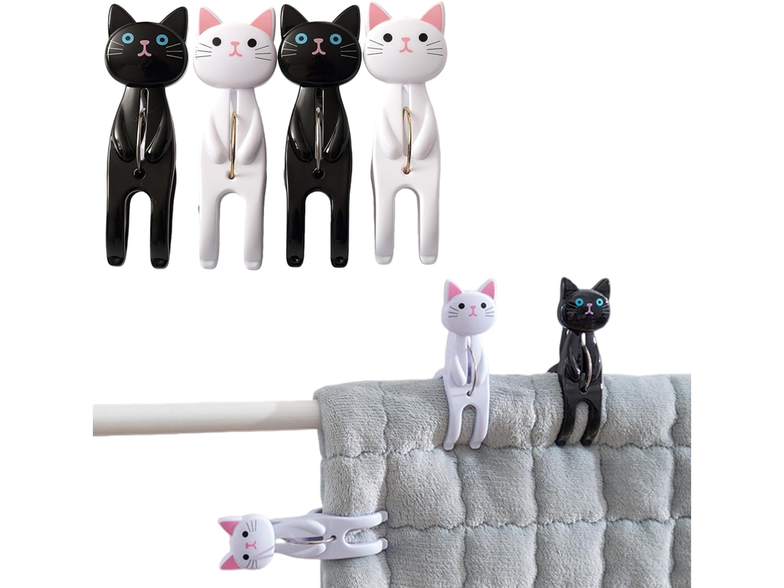 Prendedores Multiuso Para Colchas, Prendedores Para Toalhas De Praia, Prendedores Portáteis Em Formato De Gato
