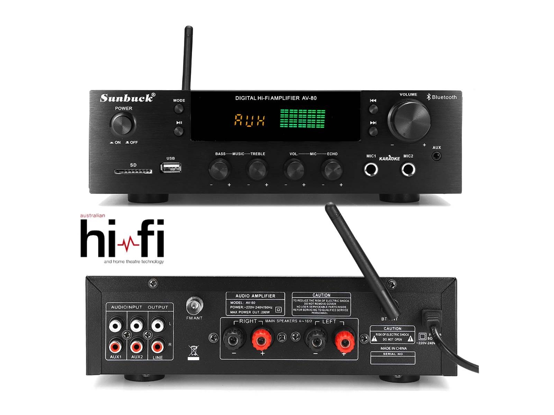 Amplificador WEIMAI Av-80 Stereo 2.0 Hifi