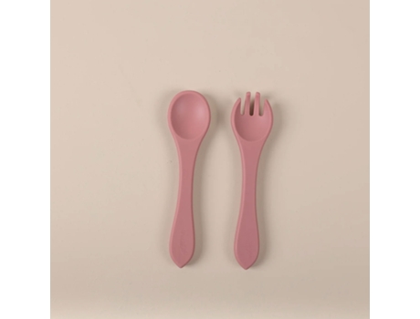 Conjunto De Talheres De Silicone Rosa Inaie Thl Ros