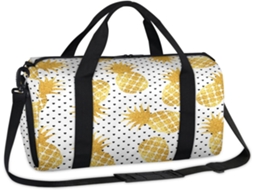 Bolsa Abacaxi Coração 45x21x23cm Tecido Poliést. S/MARCA