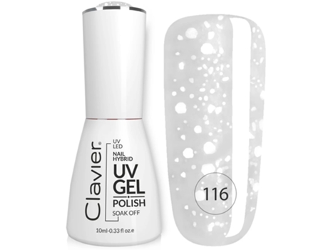 Luxury Hybrid Nail Polish With Holographic Sparkles 116 Snowflakes, 10ml Clavier