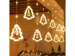 Guirlanda De Luz Para Janela,luz De Natal Led,decoração De Natal Pendurada,lâmpadas Led De Natal,lustre De Ventosa De Natal Para Quarto,jardim Btforus