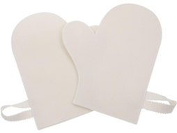 Esponjas de banho esfoliantes de feltro branco (2 unidades) para remoção de pele morta.