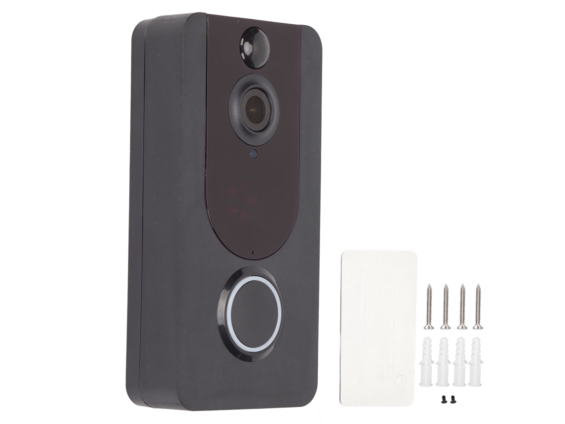 Campainha de vídeo inteligente com infravermelho, controle remoto e detecção de movimento EOOCOO