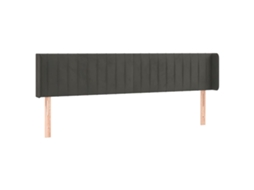 Headboard, Headboards Vidaxl Cinzeto Veludo (203 X 16 X 78/88 Cm)