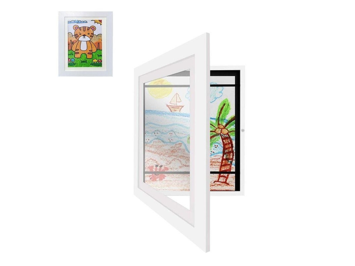 2026 marco para Arte Infantil Marco de Fotos Portfólio de Desenhos Armazenamento Qkj Blanco