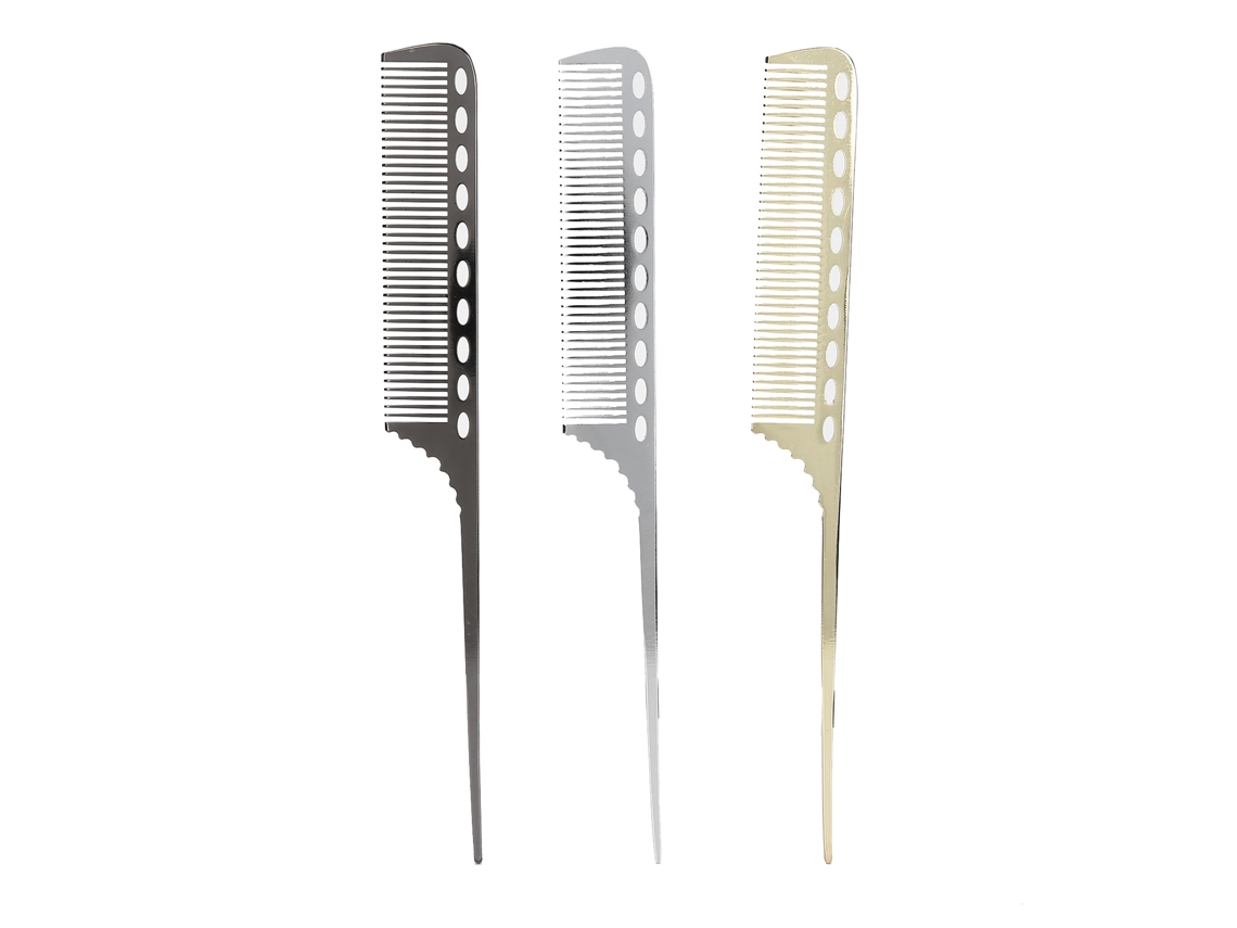 3pcs/set Pente De Cauda De Alumínio Espacial Antiestático Para Cabeleireiro Ferramenta De Estilo Cabelo