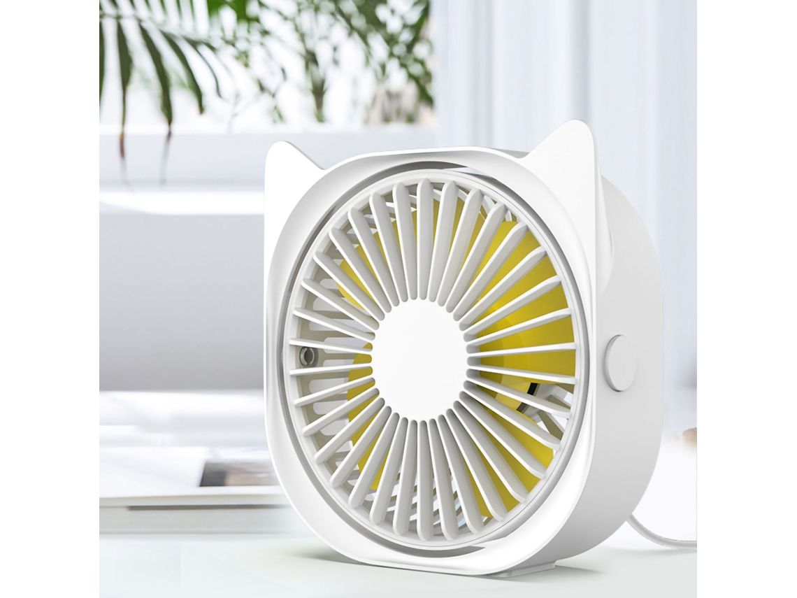 Ventilador Usb Mini Silencioso Recarregável Branco