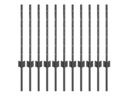 Conjunto 11 Poste De Jardim Vidaxl Cinzento Aço (100 Cm)