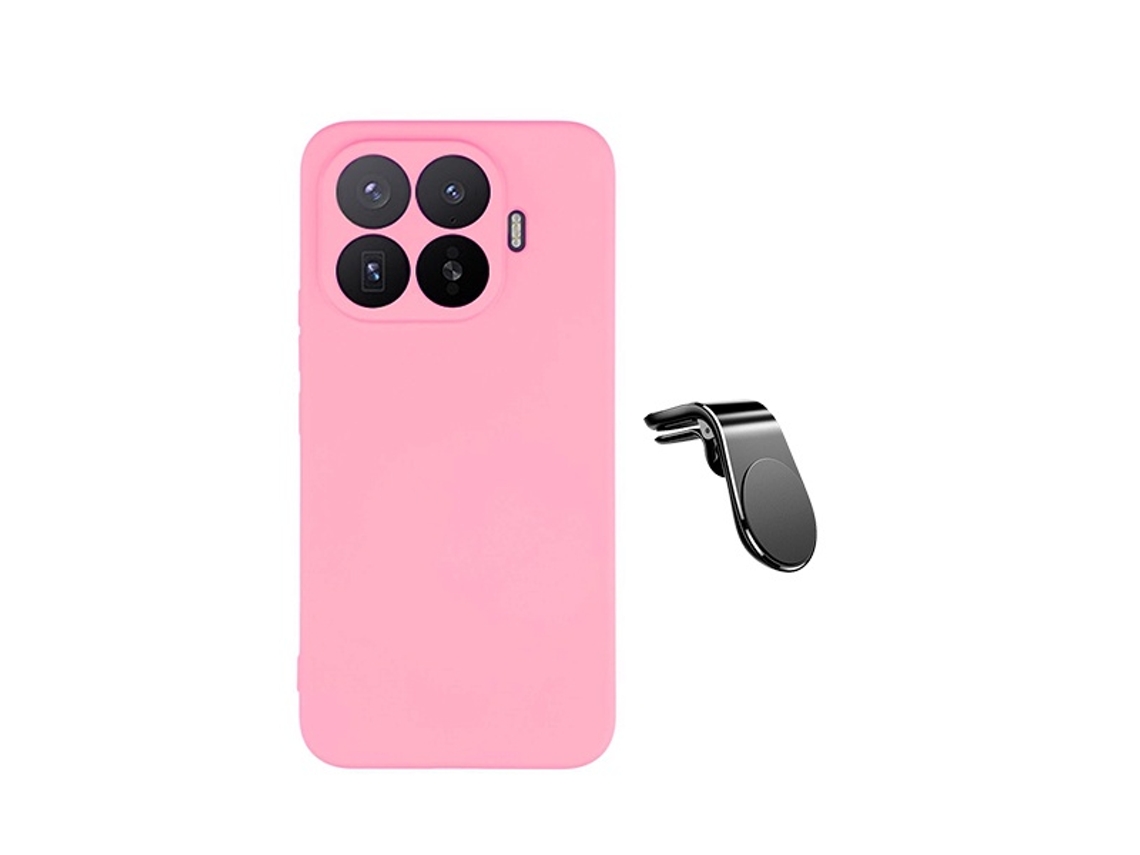Kit Suporte L Capa Silicone Líquido Phonecare Para Xiaomi 17t Pro 5g - Rosa
