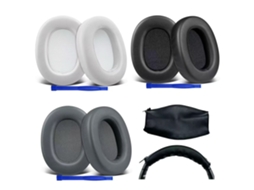 Acessórios Ult Wear Para Fones De Ouvido Sony Wh Ult900n Yunzii (2 Capas Pretas Em Couro Proteico Com Clipes)