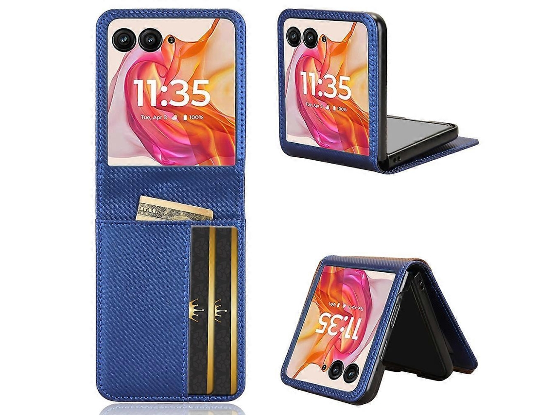 Capa De Celular De Couro Sintético Com Compartimento Para Cartão
