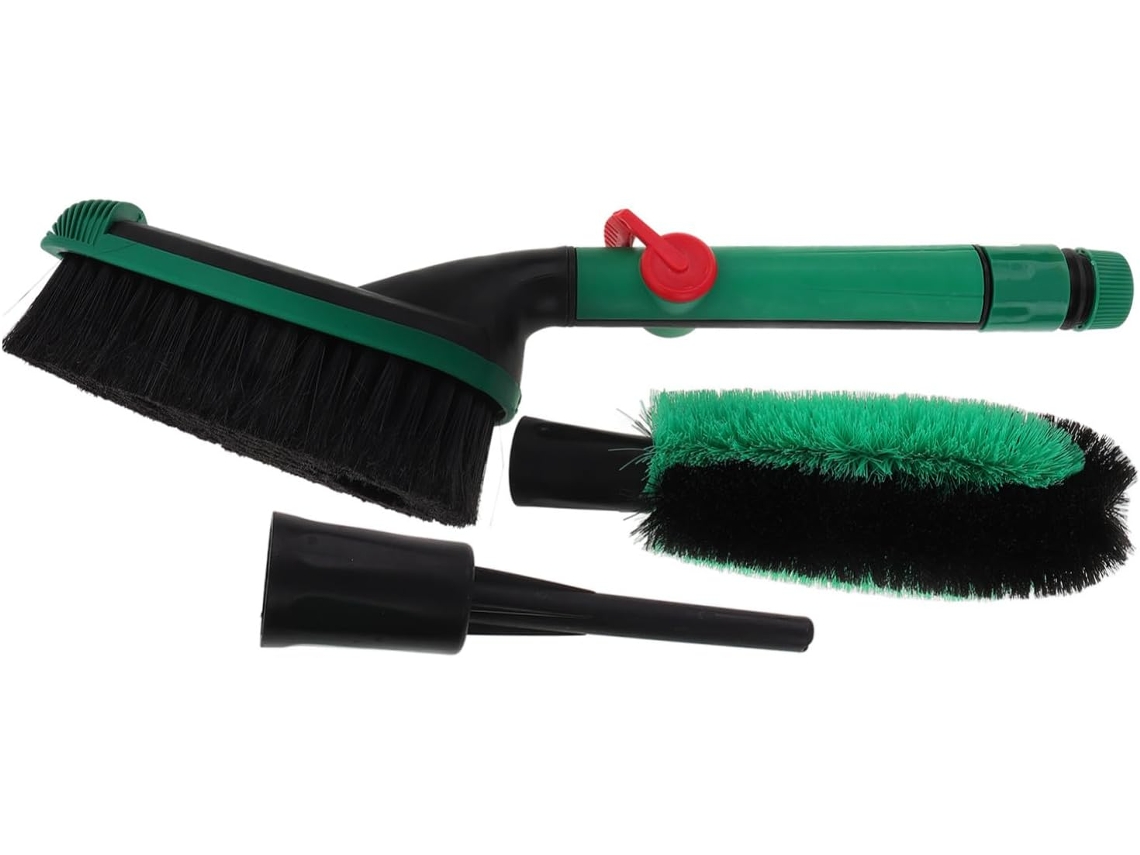 Escova Multifuncional De Plástico Verde Para Limpeza Rápida De Carros.