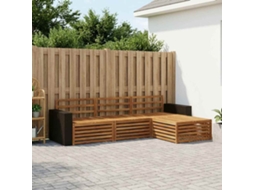 Vidaxl Conjunto De Sofás Para Exterior 5 Pcs Madeira Sólida De Acácia