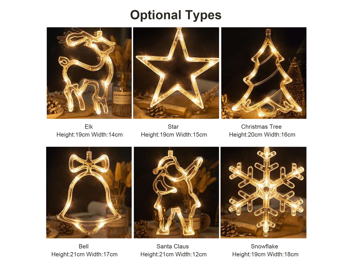 Luzes de Fada com Estrela LED modo luz constante IP42 para Natal casa festas presente MARCA