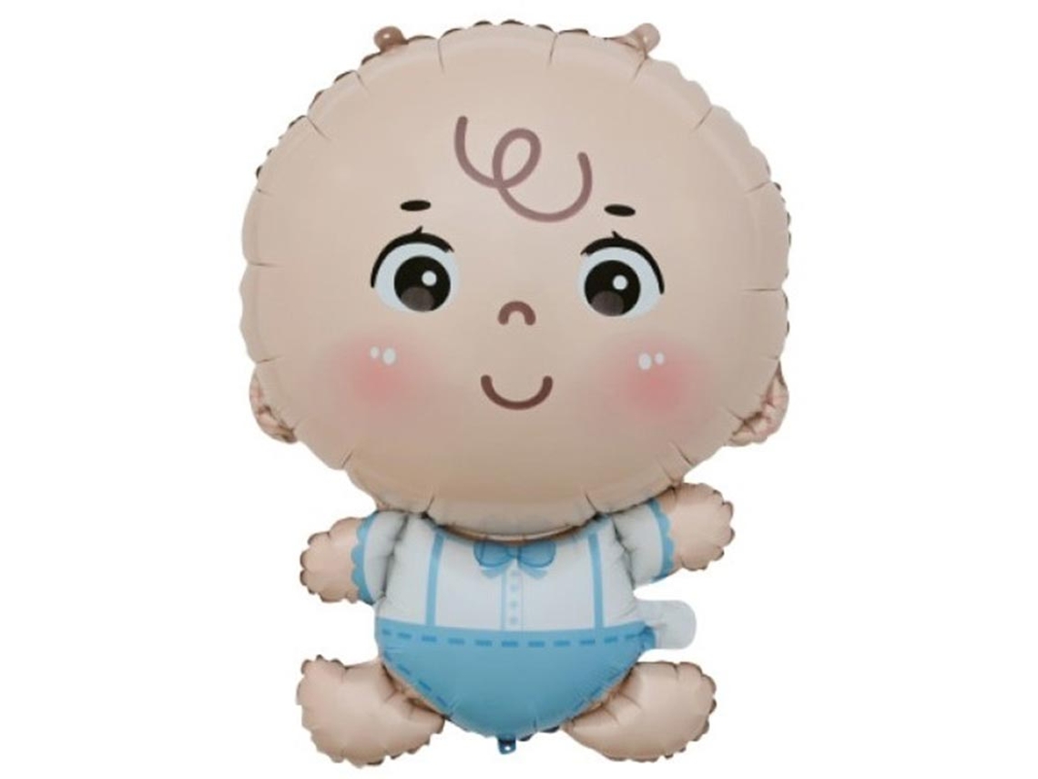 Balão De Alumínio Vazio Para Bebê Menino 49x69,5 Cm