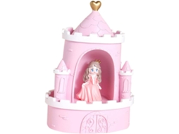 Luminária Noturna Palace Em Resina Rosa Para Quartos De Meninos E