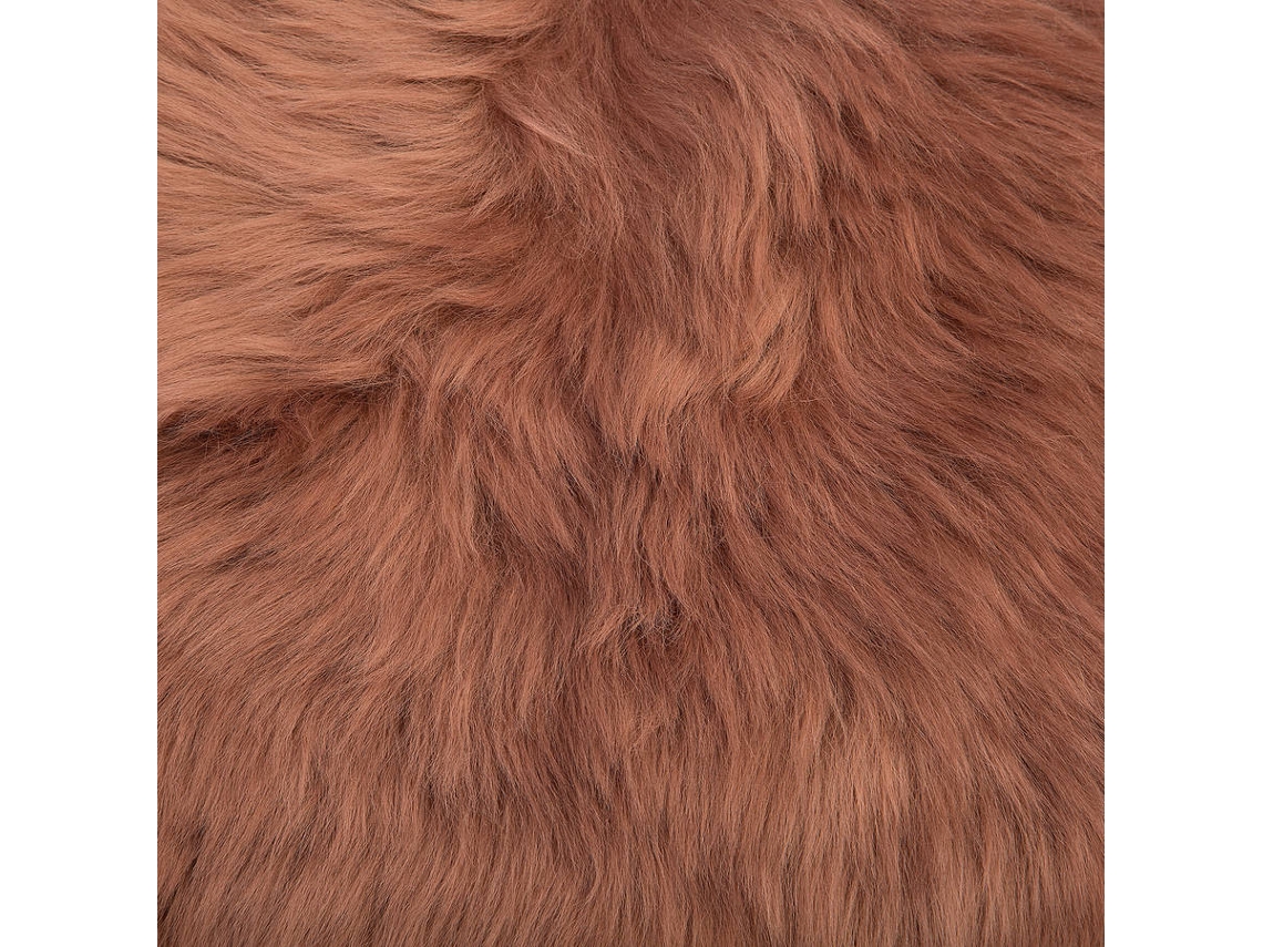 Tapete Uluru (Castanho - Pele Genuína - 100-110x65x8 cm)