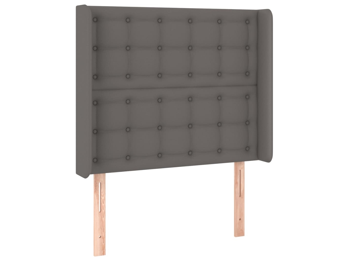Headboard, Headboards Vidaxl Cinzeto Couro Artificial (103 X 16 X 118/128 Cm)