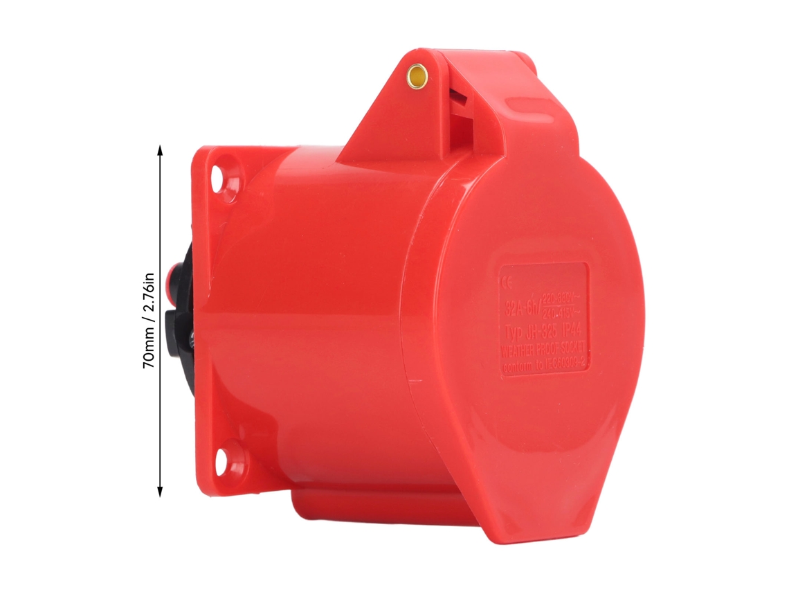 Toma Industrial 2 Set, Ip44, 5 Pinos, Embutido, 32a, 220‑380v/240‑415v, À Prova D'água.