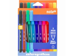 Conjunto 10 Esferográficas Ball Point 1mm NOTE!