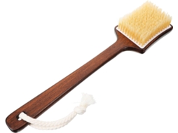 Escova De Banho Madeira Com Cabo Longo, Cerdas Esfoliantes Para Esfoliação, Acessório De Banho Macio E Elegante