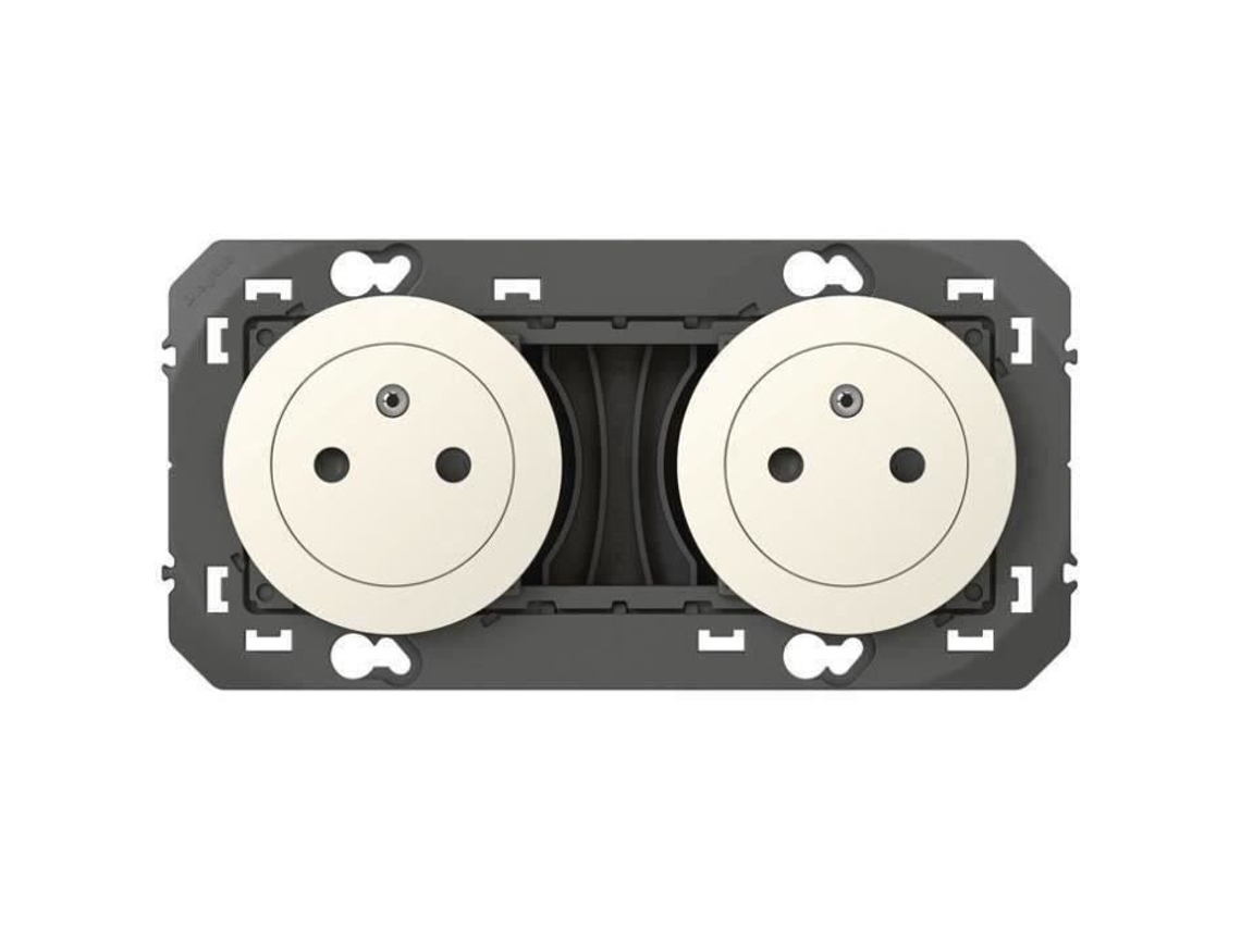 Soquete Legrand Dooxie Duplo Assimétrico Branco