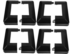Nolitoy Conjunto De 4-tampas Quadradas Para Postes Em Decks Plástico Divididos, Para Bases De Corrimãos E Cercas