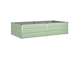 Conjunto 1 Vaso De Jardim Vidaxl Verde Aço (195 X 100 X 45 Cm)