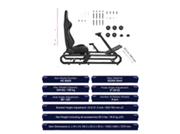 Suporte Para Volante De Corrida, Aço De Alta Resistência, Altura E Ângulo Do Pedal Ajustáveis,pequeno 150kg Oem