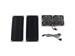 Kit Ventilador Exaustor Solar 100w 12v Painéis Duplos À Prova D'água Portátil para Exterior S/MARCA