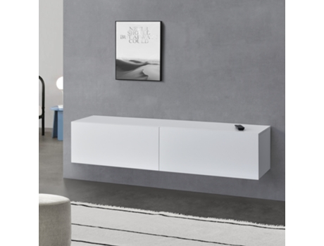 Consola [EN.CASA] Evaton  (Branco - Cartão revestido com melamina - 140 x 33 x 30 cm)
