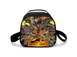 Sacola de piquenique com impressão 3D Jurassic World, estilo Harajuku, lancheira escolar semicircular, Aquaforge Bol