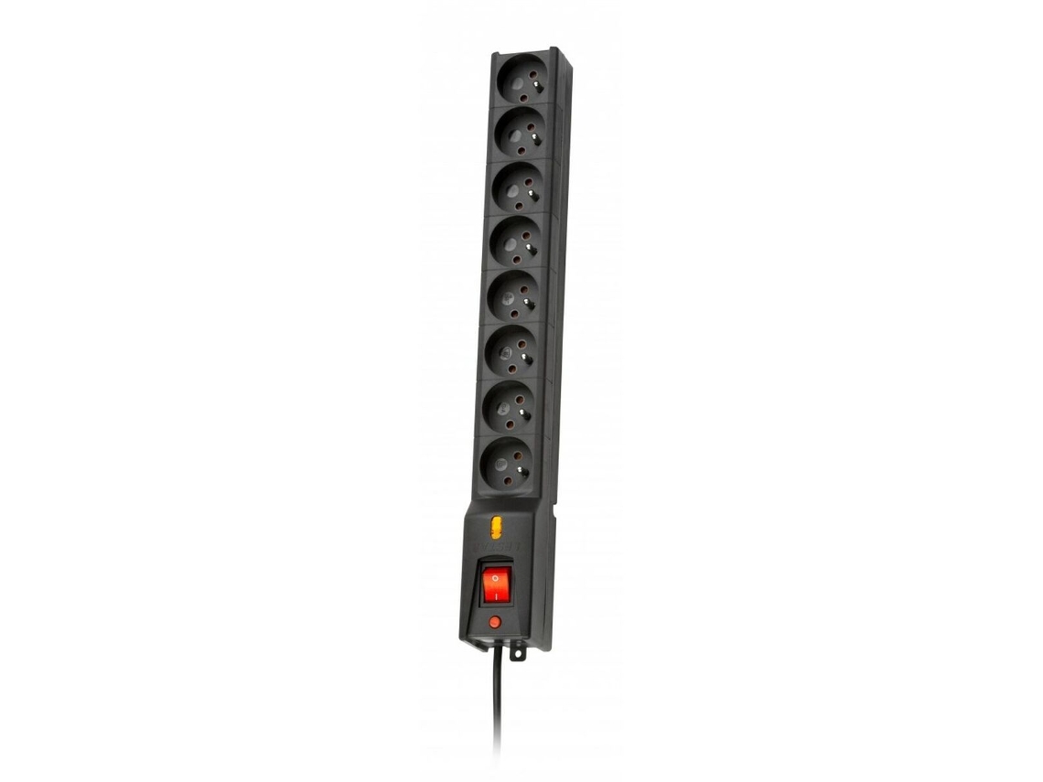 Extensão com 8 Tomadas com Interruptor LESTAR Lx 810 G-A Preto 1460 W 3600 W