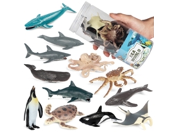 Primerox 12 Peças Brinquedos Animais Marinhos Realistas Pvc Figurinas Oceânicas para Crianças