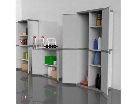 Armário Multi-Usos de Vassouras com 2 Portas Altas e Prateleiras Terry MONGARDI