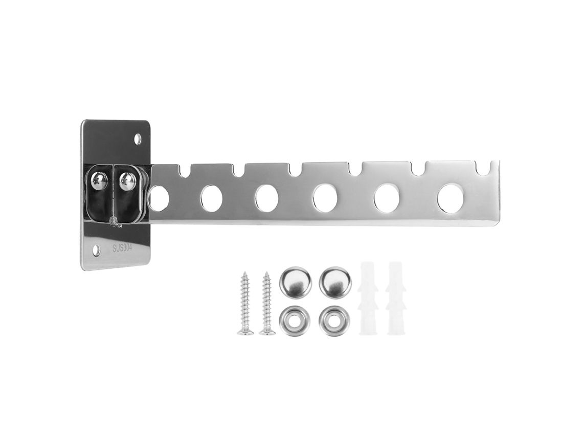 Rack De Secagem De Parede Inoxidável 304 Plegável Com Parafusos