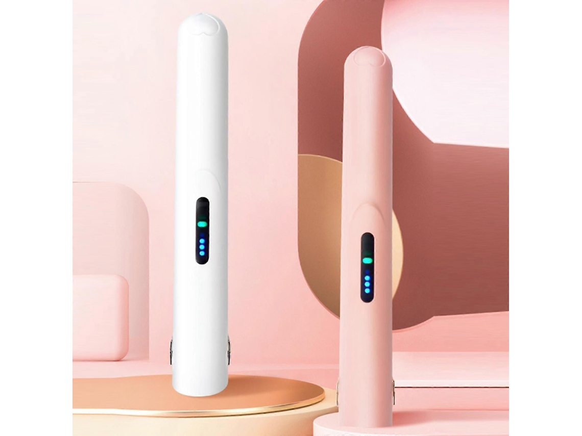 Modelador E Alisador 2 Em 1, Mini Alisador Recarregável Via Usb, Alisador De Cabelo Sem Fio Com 3 Temperaturas Ajustáveis, Branco Nostalgia88