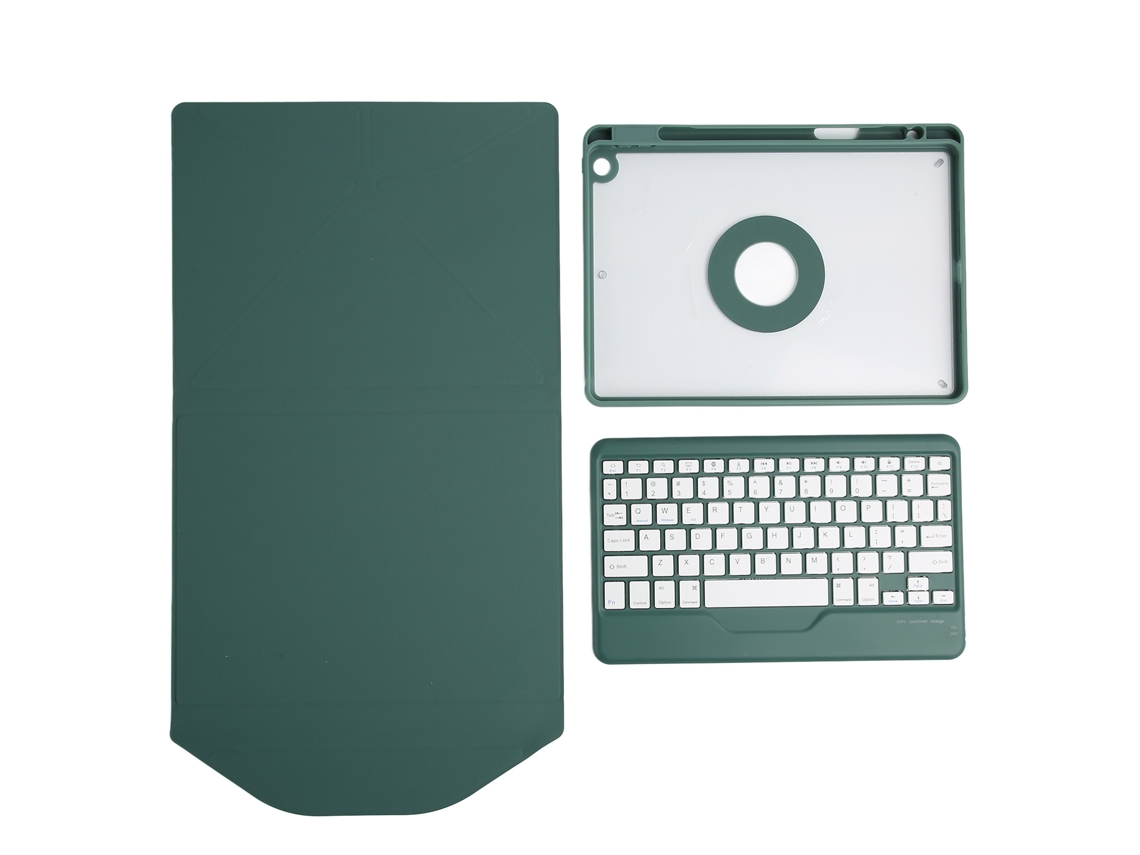 Capa De Teclado Para Ipad Com Conexão Bluetooth E Suporte De Apoio