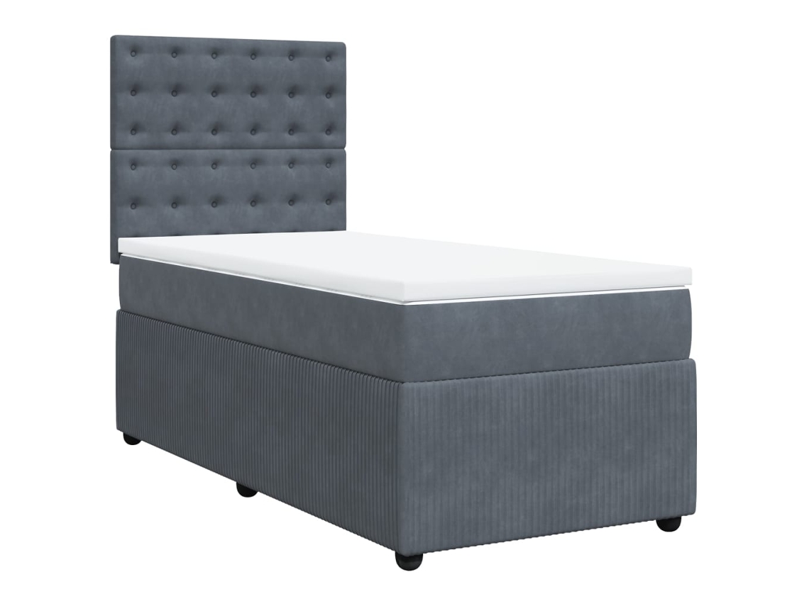 Box Spring Bed, Box Spring Beds Vidaxl Cinzeto Veludo (80 X 200 Cm)