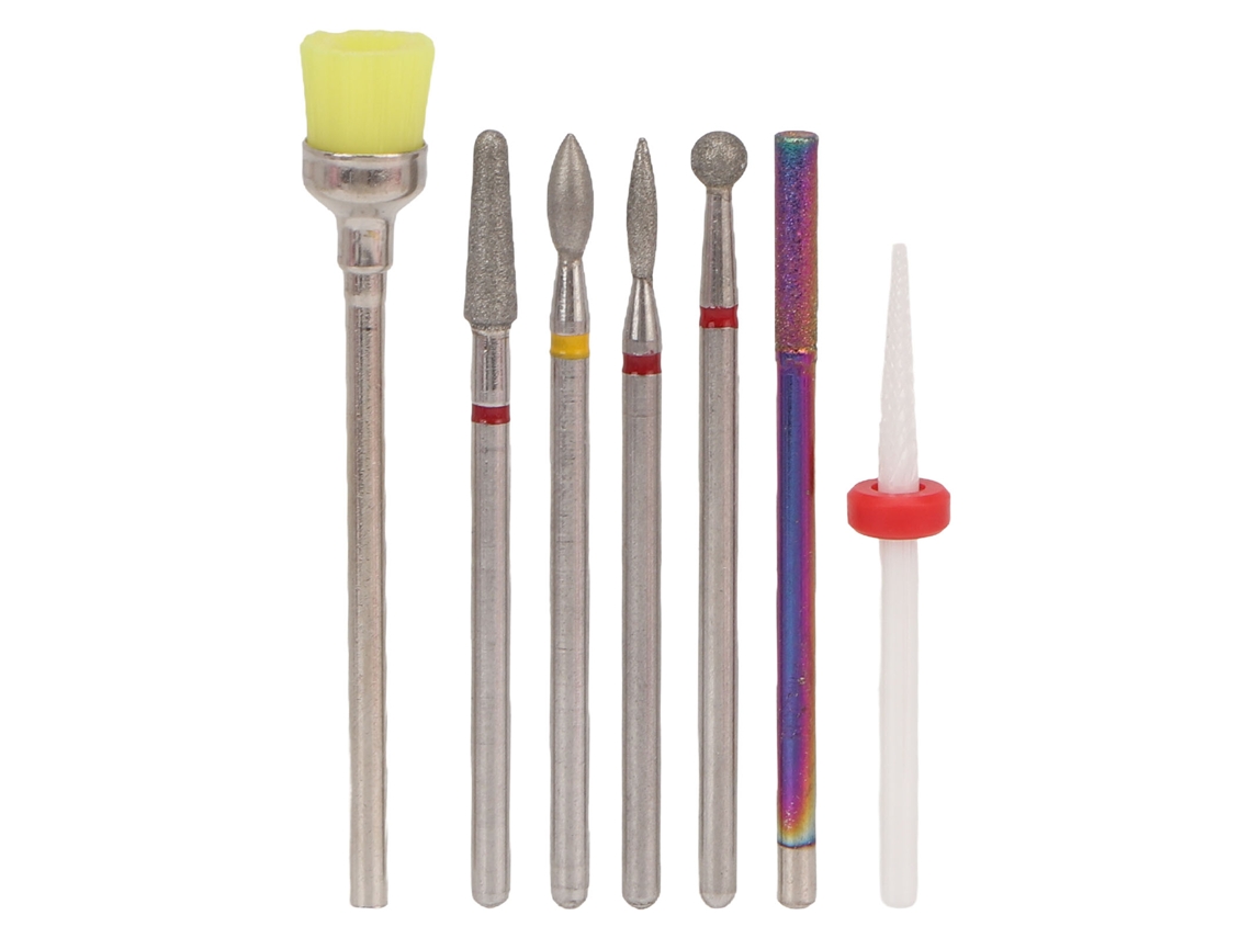 2026altiro-7 Peças De Brocas De Perfurador De Unhas De Cerâmica Conjunto Profissional Portátil De Brocas De Lixadeira De Unhas Metálicas