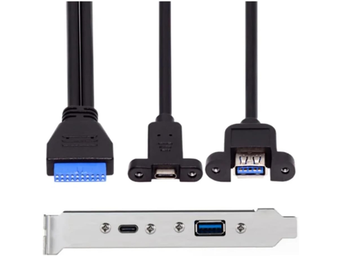 Expansão De Porta Usb 3.1 5gbps Traseira, Cabo Dados 20 Pinos Para