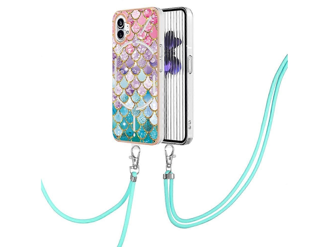 Capa Para Celular For Nothing Phone 1 Em Tpu Com Revestimento Eletroplástico Imd E Cordão.