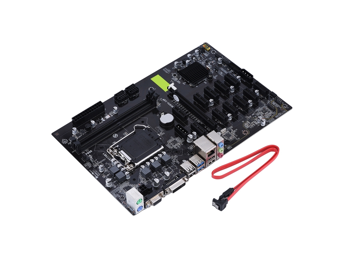 Computador De Mesa B250 Btc Com Placa Mãe Ddr4 Para Mineração De Bitcoin Luz Dourada