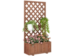 Vaso Fioriera Retangular de Madeira 70x35x30cm BTFORUS