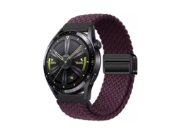 Nova pulseira de nylon com data magnética, compatível com Huawei Watch 5, Samsung Galaxy Watch 7, Xiaomi S4 E
