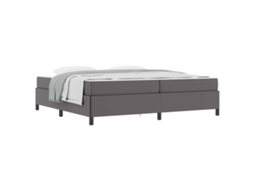 Maison Exclusive - Estrutura Da Cama Com Colchão Cinzeto 200 X 200 Cm Tecido
