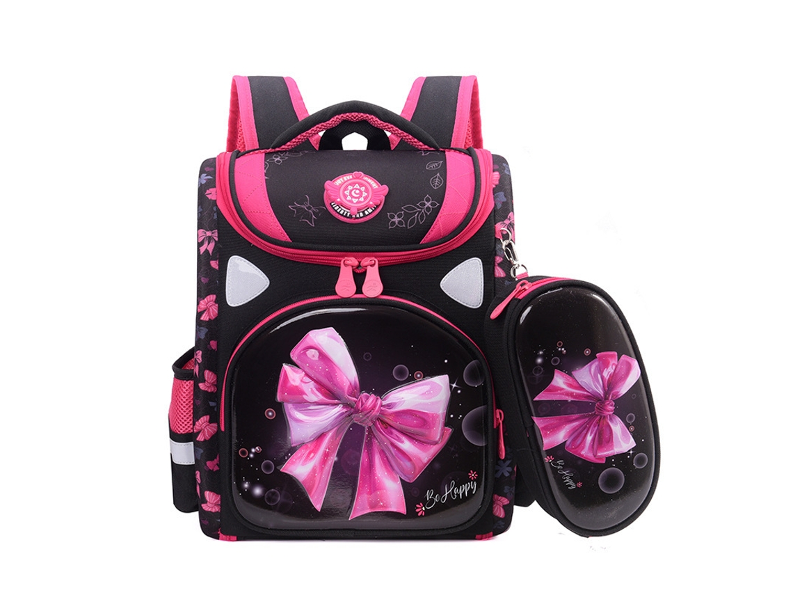 Conjunto De Duas Peças De Mochila De Padrão De Desenho Animado, Incluindo Estojo E Mochila Protetora De Coluna Estilo 1