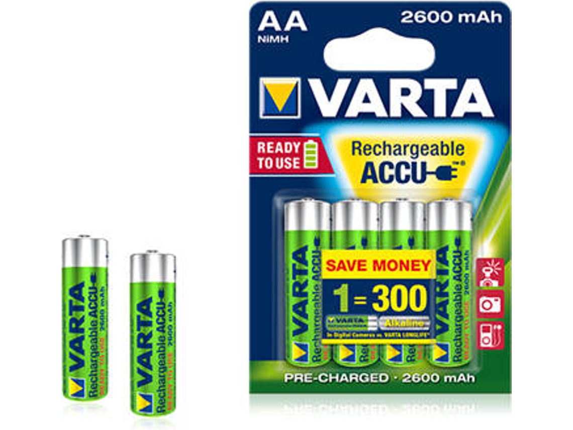 Bateria Recarregável Nimh Aa 1.2 V 2600 Mah 4-blister