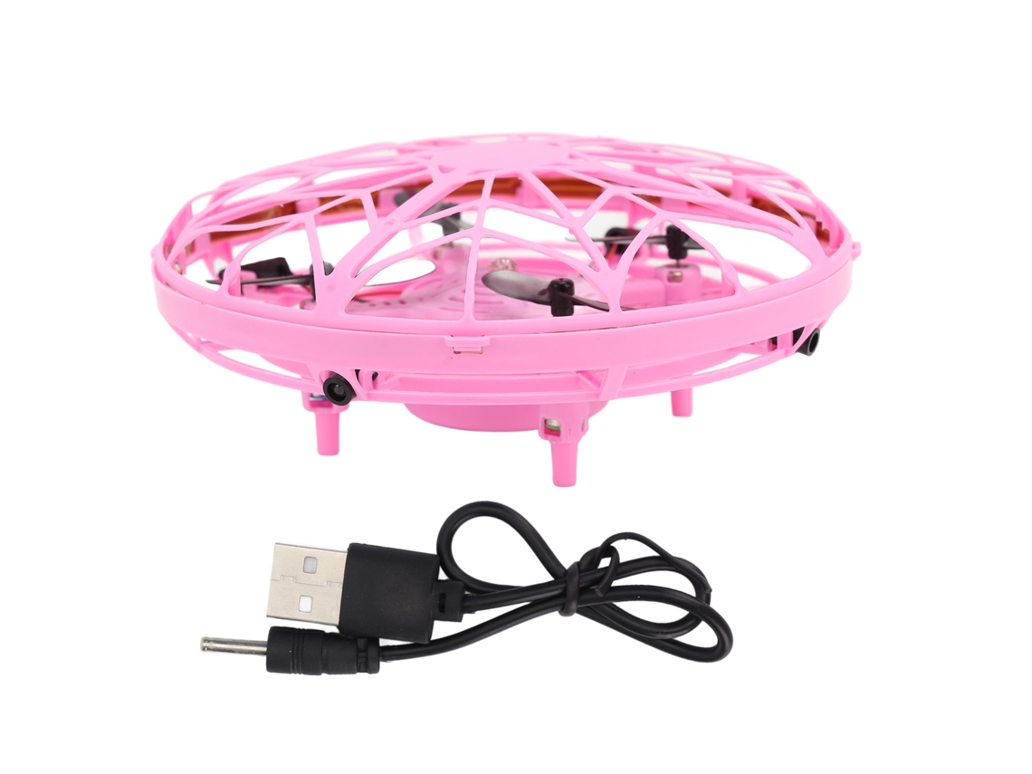 Mali drone Mini Mão Ufo com Sensor de Movimento e Luz Led Brinquedo para Crianças Rosa